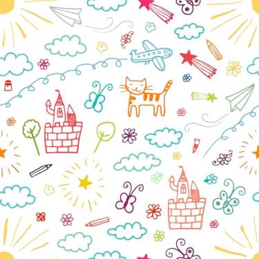 Imagem de Papel De Parede 3m Adesivo Desenho Color Quarto Infantil