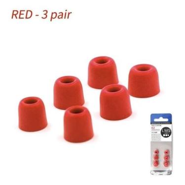 Imagem de Borrachinha Borracha Kz P/ Fone De Ouvido 3 Pares P M G, Vermelho
