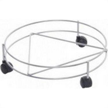 Imagem de Suporte Para Botijao De Gas Duler Branco Com Rodizio - MS