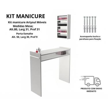 Imagem de Kit de Manicure com Porta Esmaltes - Artysul Móveis