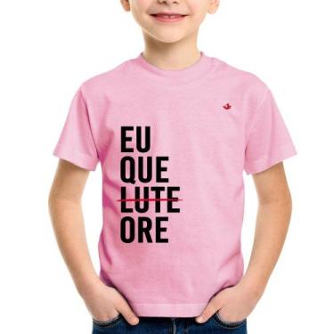 Imagem de Camiseta Infantil Eu que ore - Foca na Moda, Rosa bebê, 14