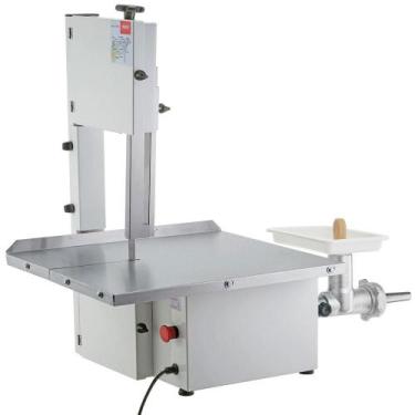 Imagem de Serra Fita de Bancada com Moedor Malta Mesa Inox Branca Lâmina 181cm M