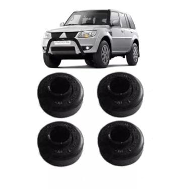 Imagem de KIT 4 BUCHA BARRA TENSORA SUSPENSAO DIANTEIRA PAJERO TR4 2002 A 2015