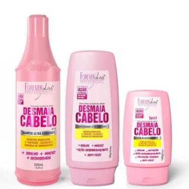 Imagem de Kit Desmaia Cabelo Sham, Condi. e Leave-in Forever Liss - Forever Liss