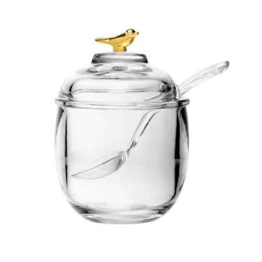 Imagem de Açucareiro com Colher e Tampa Golden Bird 150ml Cristal Ecológico - Wo