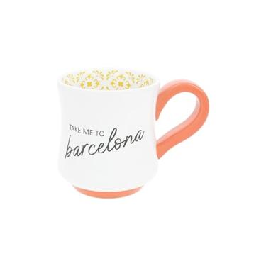Imagem de Pavilion Gift Company - Barcelona - Caneca de grés de 473 ml Café Chá Mediterrâneo Barcelona Verão Vibrante Drinkware