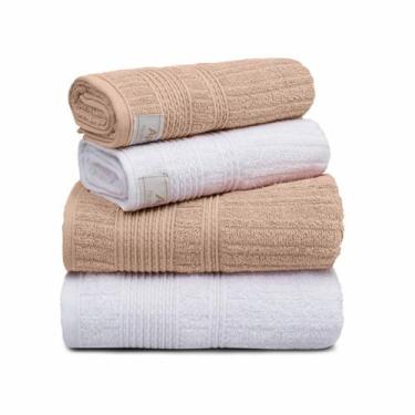 Imagem de Jogo de Toalha de Banho 100% Algodão Sonata 4 Peças Penteado - Appel, 