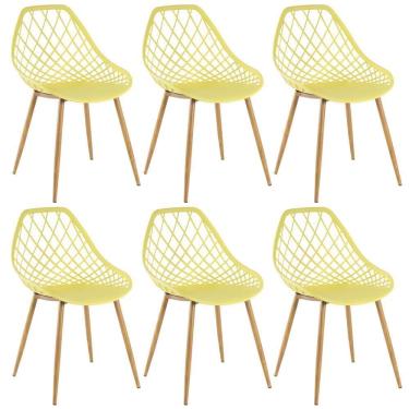 Imagem de Kit 6 Cadeiras Clarice Cleo Amarelo