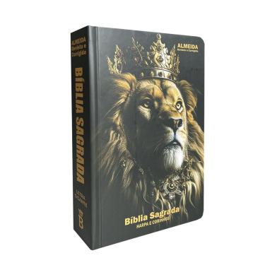 Imagem de Biblia Sagrada Leão Rei- Palavra de Jesus em Vermelho - Capa Dura - Com Harpa