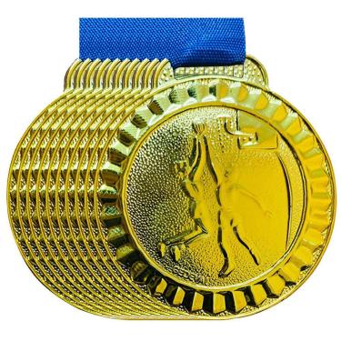 Imagem de Kit Medalhas 20 Unidades Esportivas Futebol Honra 4,5cm Ouro Modelos: basquete