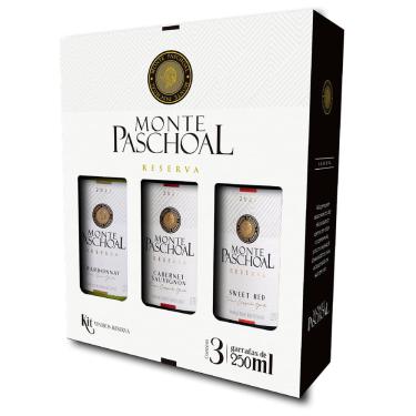 Imagem de Kit Vinhos Monte Paschoal Reserva 250ml C/3