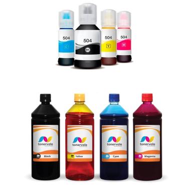 Imagem de Refil + Tinta Para Epson L6270 cmyk 1 Litro