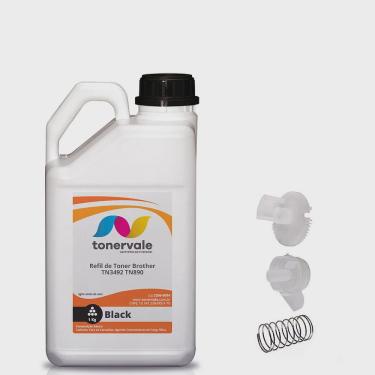 Imagem de Combo Refil de Toner + 10 Engrenagens Reset TankFull Para Brother TN3492 TN890 Black - MFC-L6902DW HL-L6402DW 1kg