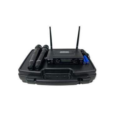 Imagem de Microfone sem fio soundvoice MM-520SF mao duplo bat. recarregável