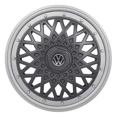 Imagem de Calota Bbs Aro 13 600AR-PTG + Emblema Alumínio VW Preto - Garagem Onli