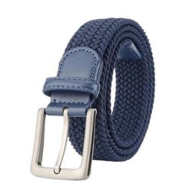 Imagem de Cinto Trançado Elástico Fivela De Metal Costura Reforçada Preto-Masculino