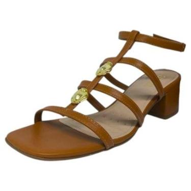 Imagem de Sandália Feminina Charme Dourado e Ajuste Perfeito Sua Cia-Feminino