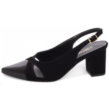 Imagem de EMILY ONLINE, Sapato Scarpin Salto Médio Baixo Grosso Bico Fino Feminino 6cm (Preto, BR, Adulto, Numérico, 38)