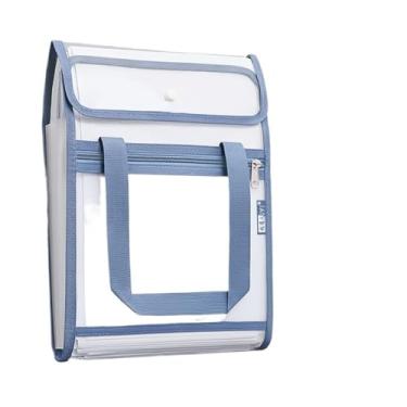 Imagem de Pastas de Arquivo Organizador de arquivo de expansão vertical a4, 13 bolsos, grande capacidade, pasta de documentos para estudantes, viagens de negócios Organizador de Arquivos(1032 Blue)