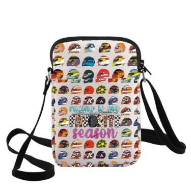 Imagem de G2TUP Bolsa tiracolo para capacete de corrida, presente para fãs de corrida, é a minha estação favorita, bolsa de ombro de corrida, Racing My Favorite Cb