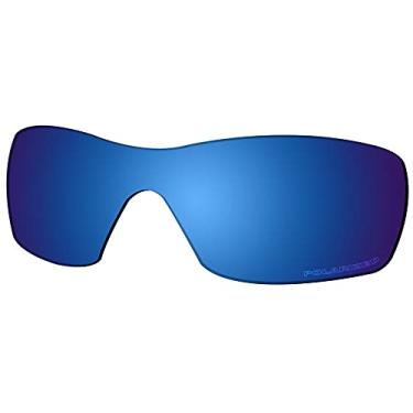Imagem de SAUCER Lentes de substituição premium para óculos de sol Oakley Dart High Defense – Azul meia-noite polarizado