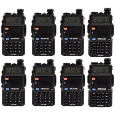 Imagem de Kit 8 Rádio Comunicador Walkie-Talkie Baofeng Bf-Uv-5R - Radio Comunic