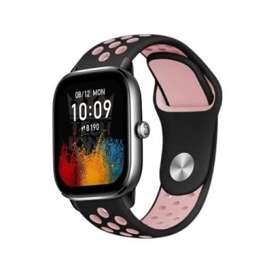 Imagem de Pulseira Furadinha Sport Amazfit Gts 4 Mini + Película 3d - TechKing, 