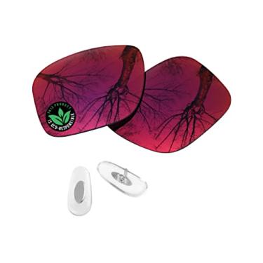 Imagem de Raydi Lentes de reposição de policarbonato e protetores de nariz para óculos de sol quadrados RayBan Chromance RB4264 58 mm - Espelho Midnight Sun - Polarizado