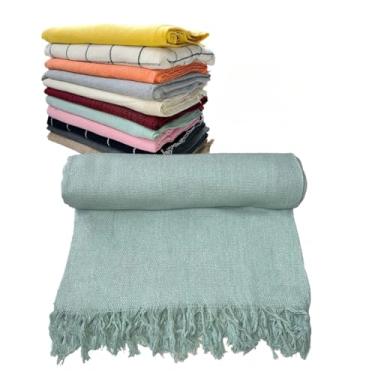 Imagem de Manta 1,80×2,40m Gigante GG Sofá Cama Decorativa(VERDE BEBÊ)