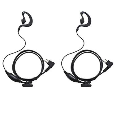Imagem de Fone de ouvido com 2 pinos em forma de G GoodQbuy para Motorola BRP40 CP200 CP200D CP185 CLS1410 CLS1110 DTR650 RDU2020 RDU4100 RDU4160D RDU2080D RMU2040 RMU2080D CLS RDU RMM RMU (2 unidades)