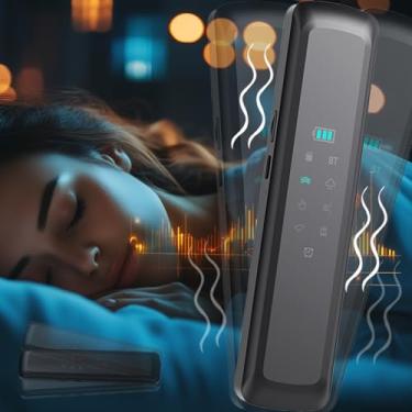 Imagem de HALCONTORNO Alto-falante de almofada para dormir – Alto-falante de condução óssea com 6 ruídos brancos embutidos, alto-falantes Bluetooth silenciosos embaixo do travesseiro, barra de sono portátil