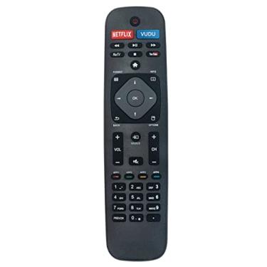 Imagem de Controle remoto substituído adequado para Philips Smart TV Netflix Vudu URMT39JHG003 46PFL7705DV/F7 55PFL5705D 52PFL7704D 47PFL7704D