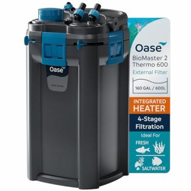 Imagem de OASE Filtro térmico BioMaster 2 600 para aquários – Filtro externo de aquário com aquecedor integrado – Pré-filtro EasyClean, operação silenciosa – água doce e salgada, até 160 galões