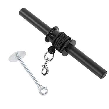 Imagem de Pulso Antebraço Rolo Exercício Punho Esportes Força Bar GYM Braço Dumbells Resistente Estrutura de aço Durable Wire Rope Força Ajustável Anti Slip Foam Handle Robusto Nylon Rope
