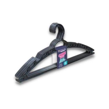 Imagem de Cabides Preto Super Resistente Roupas Adulto Grandes Design Moderno Le