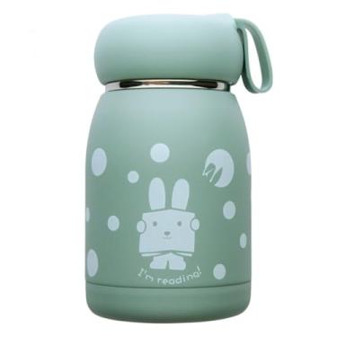 Imagem de Garrafa Térmica Parede Dupla Em Inox Infantil Criança Cores Cinza