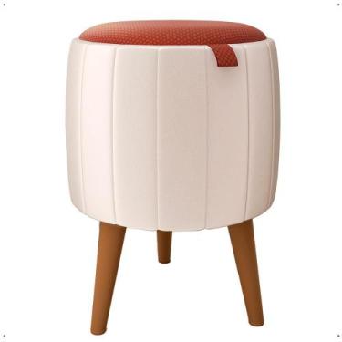 Imagem de Puff Moisés Design Moderno Pés Estilo Retro Redondo Elegante - Butterf