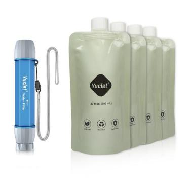 Imagem de Sistema de filtragem de água Yuclet Squeeze com 4 bolsas de 600 mL