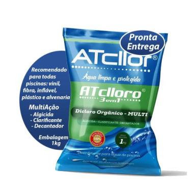 Imagem de Cloro Atcllor Multi 3 em 1 Para Piscinas Granulado Estabilizado Multia