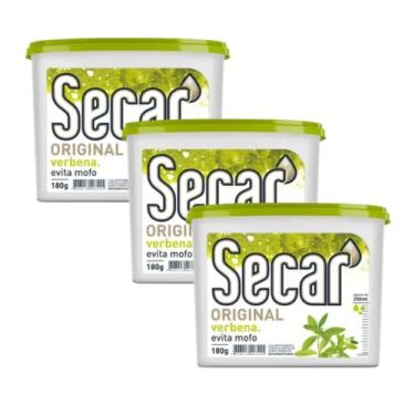 Imagem de Kit Com 3 Evita Mofo Secar 180g Antimofo Guarda Roupas Armários Closet Gaveta Despensa Umidades Bolor Fungos Bactérias Mau Cheiro (3, Verbena)