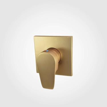 Imagem de Acabamento Led Monocomando Chuveiro Dourado Fosco Base Docol