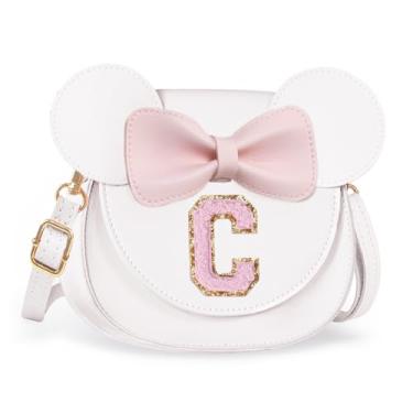 Imagem de Aganmi Linda bolsa tiracolo para meninas 2, 3, 4, 5, 6, 7, 8 anos, presente de aniversário, carteira infantil, Creme, 7.1*6.7*3.1in (18*17*8cm)