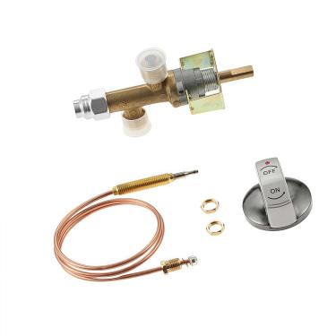Imagem de Kit de válvula de controle de segurança de falha de chama para lareira a gás GLP para churrasqueira a gás, aquecedor a gás de baixa pressão, peça de substituição para fogueira de propano com entrada e