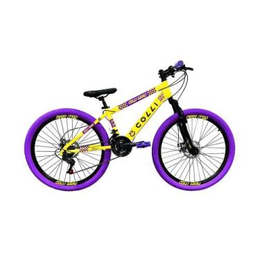Imagem de Bicicleta Aro 26 Colli Grau 21 Marchas Freio a Disco, 26", Amarelo