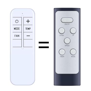 Imagem de ZWP Controle remoto de substituição para ar condicionado portátil AC Honeywell MN10CESBB-R MN10CES MN10CES-R MN10CEDWW MN10CESBB MN10CESWW-R