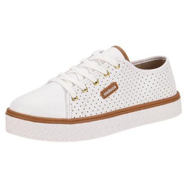 Imagem de Tênis feminino casual moleca 5712205, Branco, 36