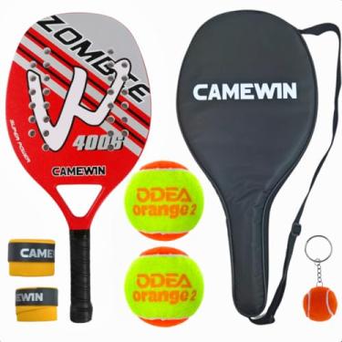 Imagem de Raquete Beach Tennis Camewin C/ 2 bolinhas + Brindes