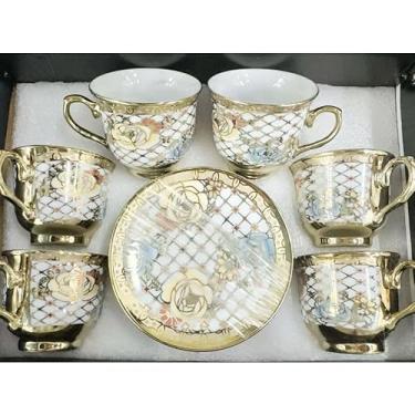 Imagem de Xícara de café kit com 12 peças de Cerâmica em porcelana (Xicara D174-4 6 conjunto)