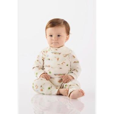 Imagem de Macacão Essentials para Bebê Menino em Suedine Up Baby, Branco, M