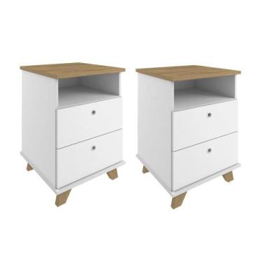 Imagem de Conjunto de Gaveteiros Ipswich Olmo Branco - CASA H